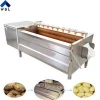 Hot selling potato cleaner and peeler / vegetable processing machine / brush washer and peeler