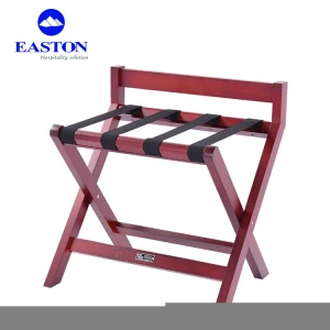 Hotel guestroom wooden luggage rack, folding luggage rack for hotel room