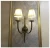 Import Hotel Project  2 Lights Copper Metal Fabric Wall Lamp from China