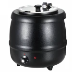 Hotel restaurant supplies catering buffet soup 10L black color electric soup kettle  electric buffet soup warmer