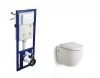 Hotel usage space saving sanitary wc washdown wall mounted toilet with conceal tank