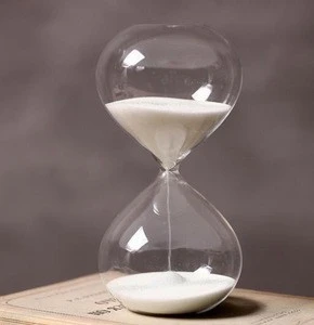 Hourglass, 60 Minutes Sand Timer-White Sand.