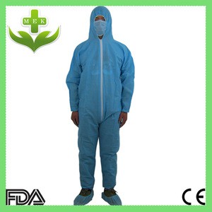 hubei mek xiantao healthcare products waterproof pajamas working safety fire retardant disposable coverall