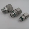 Hydraulic pump adapter and connections for high pressure hose nipple fitting