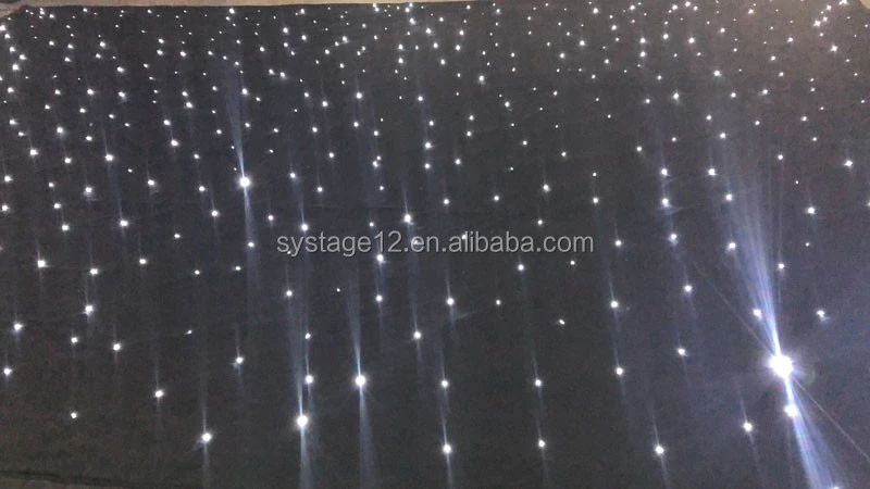 indoor tv show black curtain with rgbw led lights star light twinkling effect