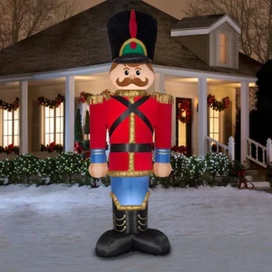inflatable Gemmy 12ft Lighted Toy Soldier Christmas Inflatable