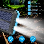 Innovative Products 2021 Solar Powerbank 30000 Mah Solar Power Suppy Station Solar Multifunction Power Bank Solar charger