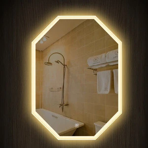 IP65 Diamond Wall Mounted Backlit Round Smart LED Bath Mirror