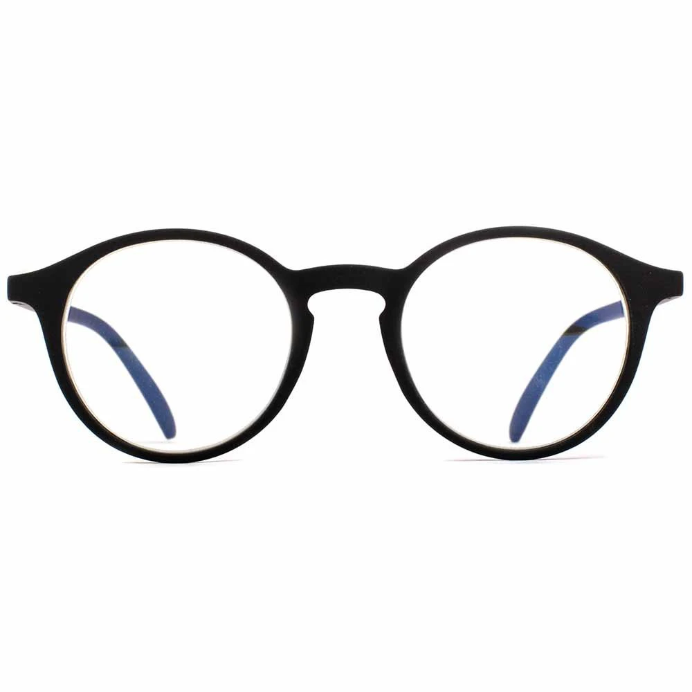 Italy design ce fashion round black mens reading glasses