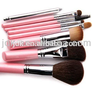 JDK makeup tool factory wholesale high quality 8pcs pink makeup brush set with bag