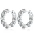 Import Jewelry Manufacturer  Round Solid Sterling Silver 925  White cz Inside out Hoop Earrings, CZ hinge Hoop Small earring from China