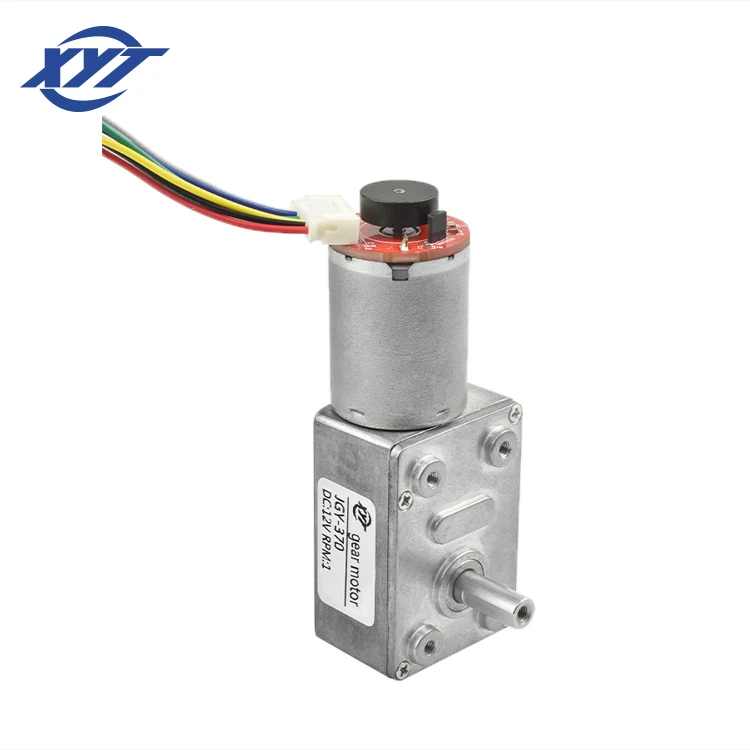 JGY-370 Wholesale Ce Rohs approved worm gear motor 12V dc geared motor with encoder