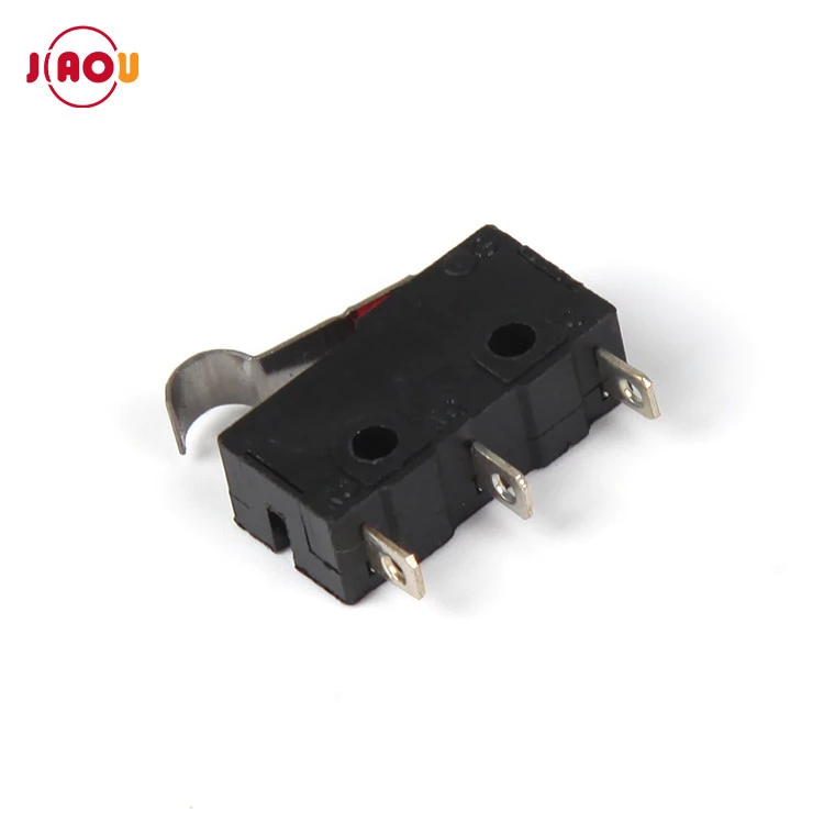 JIAOU KW12-F Micro Switches 3 Pins Bent Lever Micro Switch