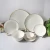 Import JK ceramics plates restaurant custom plates round ceramic dinner set gold rimmed white cheap porcelain dinner plate dishes set from Pakistan