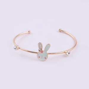 JOJO 2020 New Style SUPER Lovely Cute Rhinestones Rabbit Ladybird Alloy Kids Bracelet Bangles