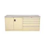 KINDLEPLATE Heavy Duty Utility Stainless Steel Pegboard Style Mechanical Work Lab Station With Tool Rack Pegboard