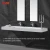 Import KKR Solid Surface Rectangular Wall Hung Basin Wall Mounted Bathroom Sink from China