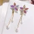 Import Korean Fashion S925 Stud Earring Bling Crystal Flower Tassel Earring Pearl Pendant Drop Earrings from China