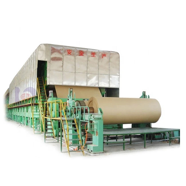 Kraft production line machine de recyclage carton wheat straw paper making machine paper kraft liner made in China