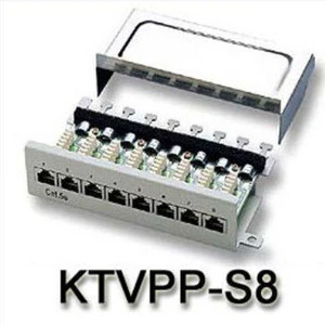 (KTVPP-S8) Cat. 5e Vertical Type Patch Panel (Mini 8 Ports Type)