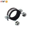 L17 3 8 3 M8 rubber lined pipe clamp galvanized rubber steel pipe clamp M8 pipe clamp with rubber
