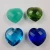 Import Lab Created mix colors heart shape double faceted glass bead loose from China
