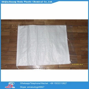 lamination Matt / bopp moistureproof 50kg white pp woven sugar bag with PE liner