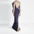Import Latest design fashion women apparel floor length crepe with lace back evening dress from China