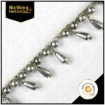 Latest fashion design cotton fringe decoratve fabric trim lace trim garment accessories NTF047
