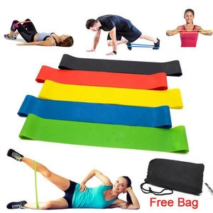 Latex Stretching Yoga Physical Therapy Exercise loop Fitness custom printed resistance bands