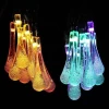 LED colorful water droplets string Christmas lights indoor and outdoor holiday decorations