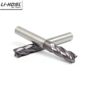 Li-HDSL Tungsten Carbide Flat Bottom Engraving End Milling Cutter CNC Metal Engraving Bits Cutting Tools