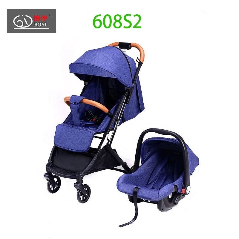 Lightweight good quality foldable multifunction 3 in 1 baby carriages with car seat