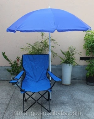 Lightweight Metal Armrest Folding Beach Chair With Umbrella