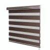 Linen Polyester fabric Zebra dual roller blinds/ dual roller shades