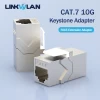 Linkwylan RJ45 Cat 6A Shielded Keystone Adapter Cat7 Cable Extension Connector Network Lan Cable Coupler