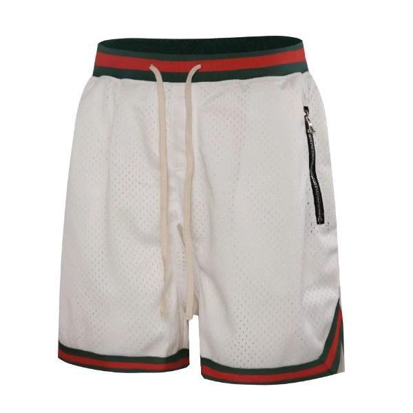 loose fit basketball sports shorts elastic waistband with drawstring men mesh shorts