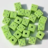 Lot of 7MM Plastic Acrylic Square Dice Beads with Number Dots for Jewelry Making