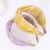 Import LRTOU Wholesale Custom 2021 Spring Korean Women Fashion Headwraps Hair Accessories Crossed Fresh Color Pink Yellow Headband from China