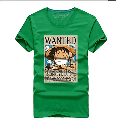 Luffy Wanted Custom T shirt, T shirt Screen Printing Wholesale