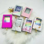 Luxury Fake Nail Tip Boxes Kit Set Empty Package Custom Artificial Nails Press On Nail Packaging Box With Window