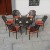 Import Luxury Garden Chairs Outdoor Metal Furniture 6 Seater Patio Set from China