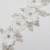 Luxury White Flower Handmade Bodice Crystal Dress Applique,Shining Wedding Beaded Rhinestone Applique