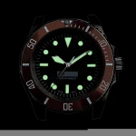 Machinical Watch Mens Automatic NH35 Movement 40mm Sapphire Glass Stainless Steel Case Strap GMT Dial Green Luminous SKX007 MOD