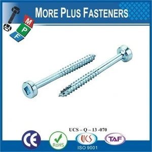 Made in Taiwan Cylinder Fillister Flat Head Hex Socket Pozi Furniture Joint Connector Bolt