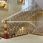 Manufactory Direct  Carved Plate Stair Handrails For Villa Self-Built Houses Handrails For Stairs