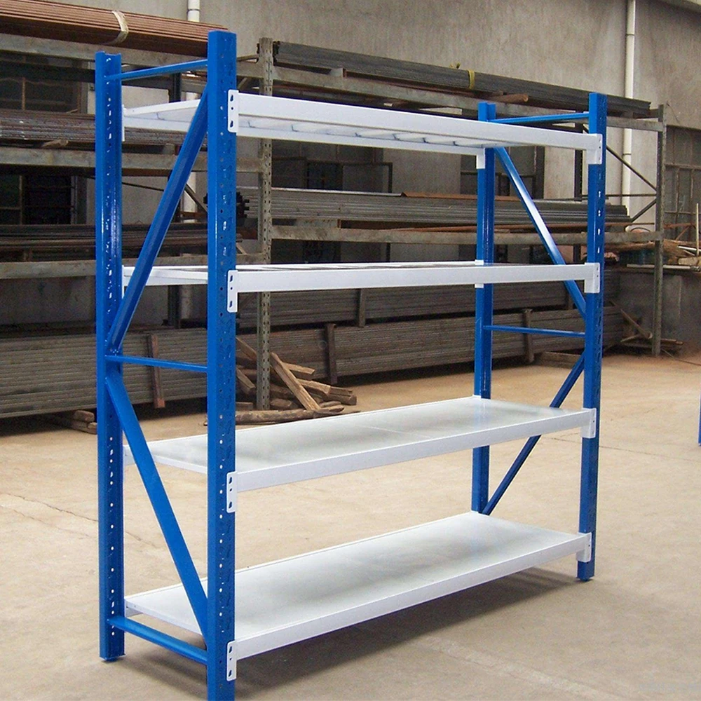 Manufacture Factory 300KG Per layer Powder Coated Metal Light Duty Warehouse Storage Rack Shelf