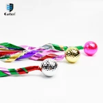 Manufacturer bulk one piece golden and silver golf ribbon ball , golf celebration/promotion ball B110