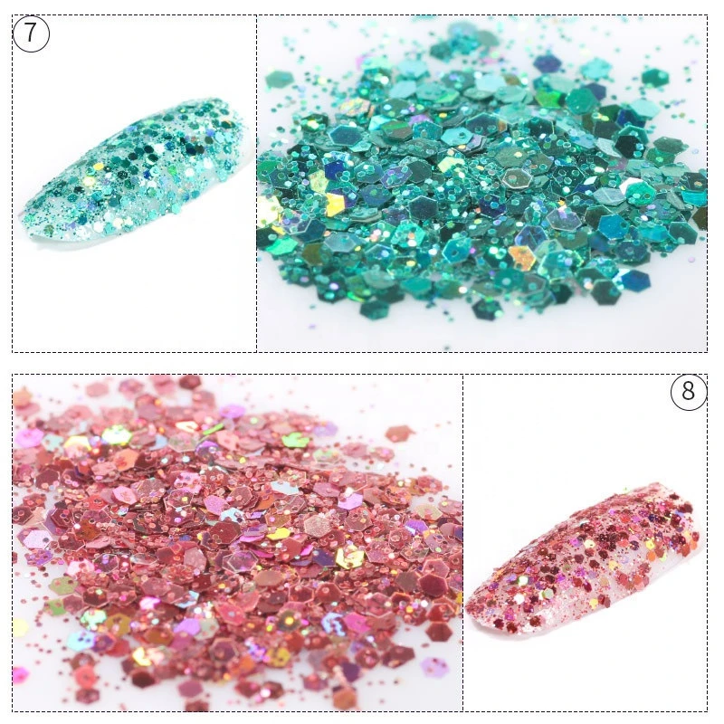 Manufacturer Colorful Glitter Handmade 3d Nail Art Supplies Nail Products