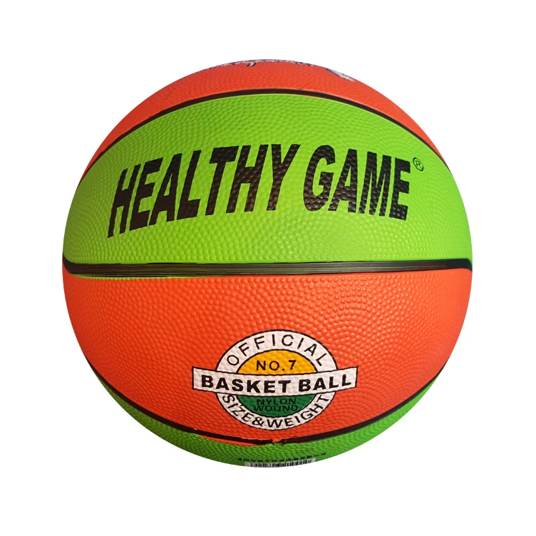 Manufacturer Custom Printed Logo Colorful size 7 rubber ball basketball